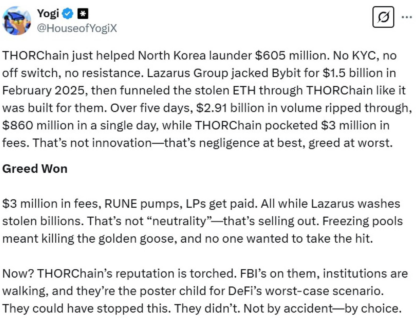 Decentralization, Cybercrime, North Korea, Cybersecurity, Money Laundering, THORChain, Features, Lazarus Group