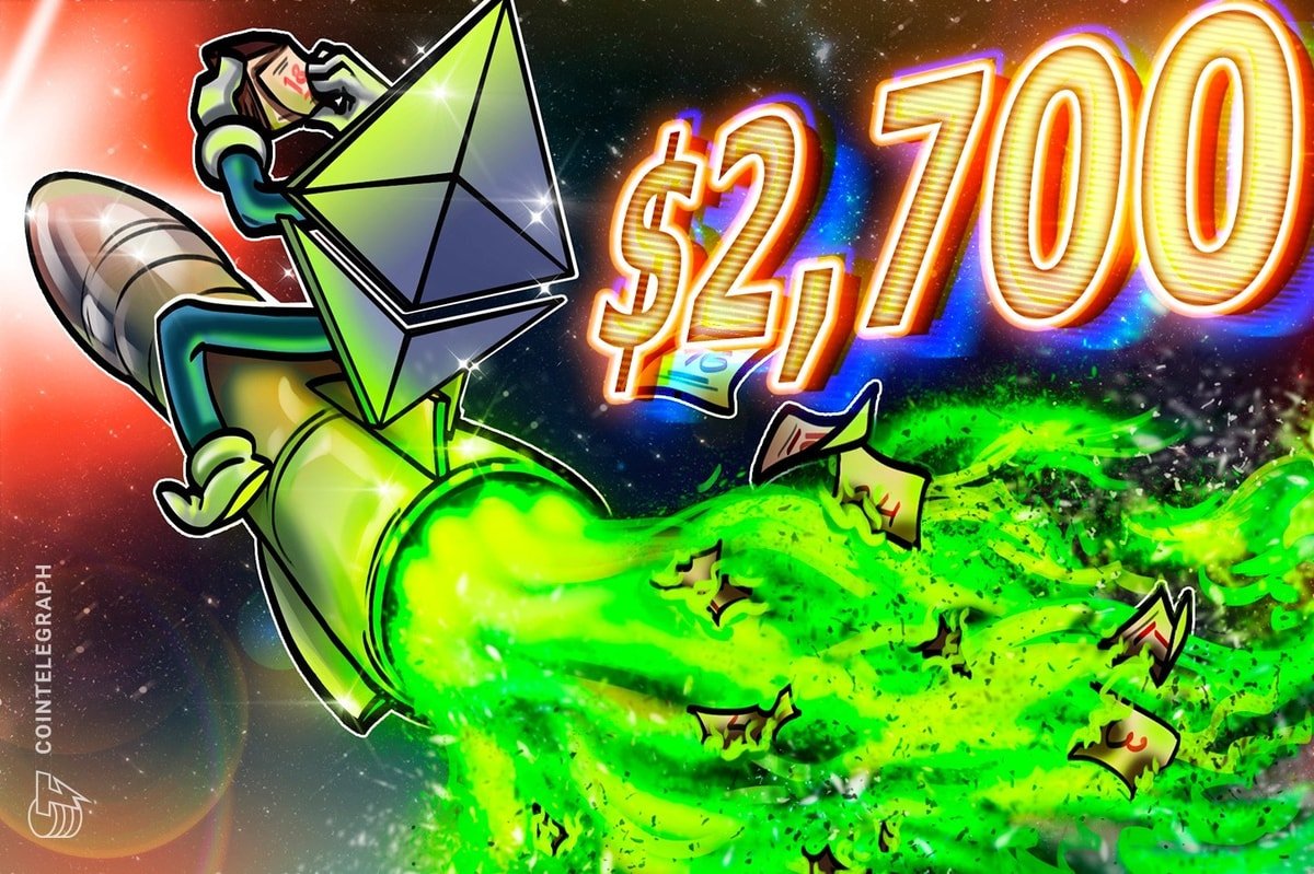 Ethereum Staking Hits Record As Price Surges To $2,700