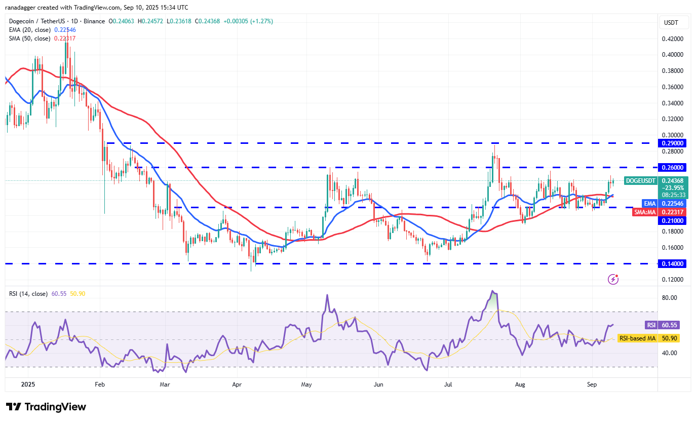 Dogecoin, Cryptocurrencies, Federal Reserve, Gold, Bitcoin Price, XRP, Markets, United States, Cryptocurrency Exchange, Inflation, Interest Rate, CME, Cardano, Price Analysis, Binance Coin, Chainlink, Market Analysis, Ether Price, Solana, SUI