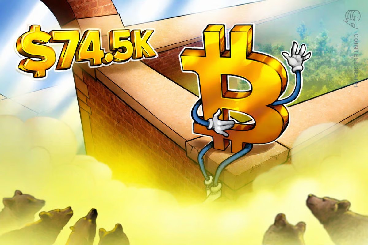 Bitcoin Bull Market May Restart If $74.5K Is Broken