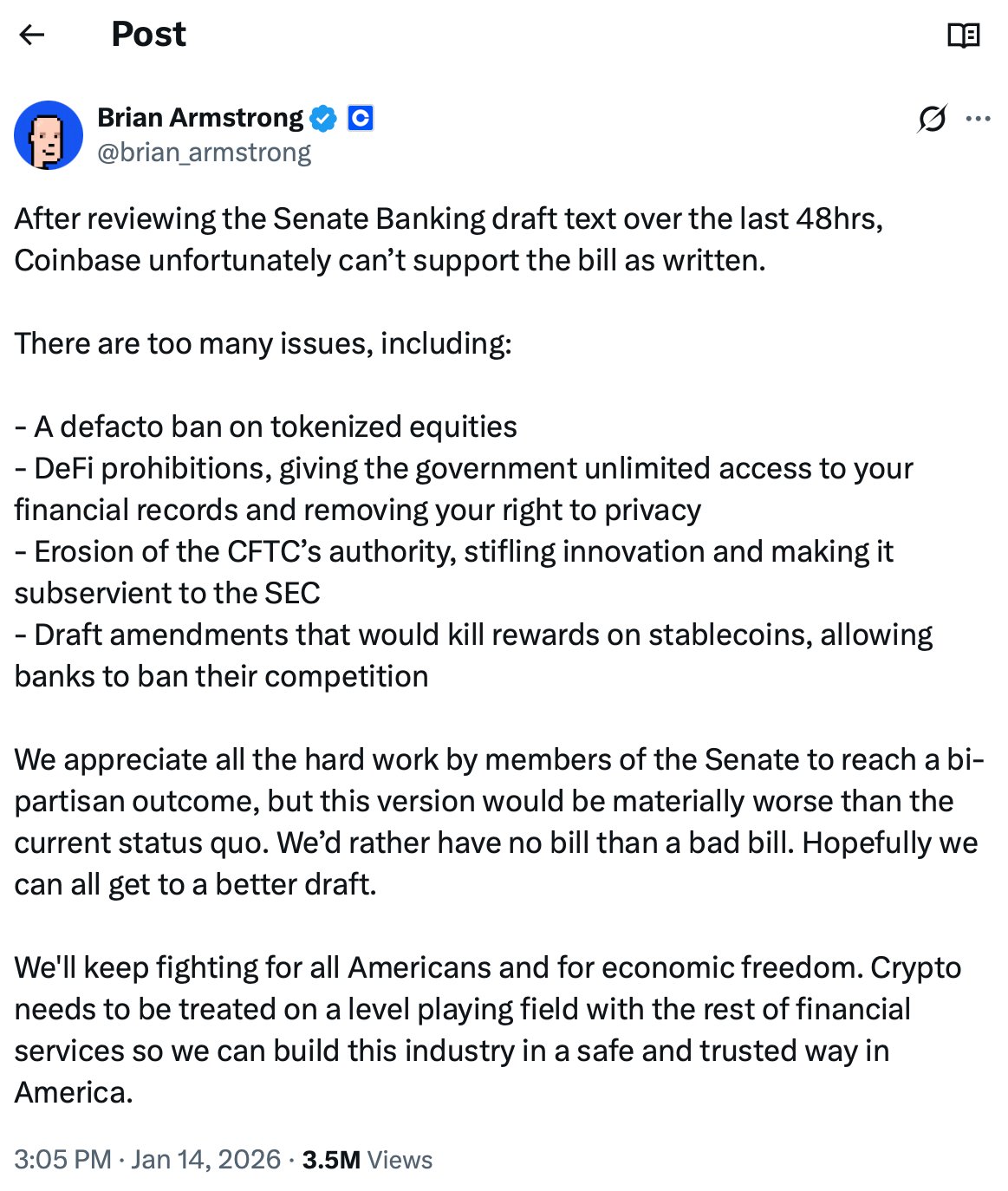 Coinbase, Banks, Bank of America, United States